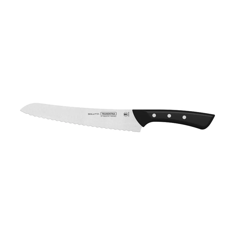 Tramontina Tramontina Solutta Bread Knife with Stainless-Steel Blade and Black Polycarbonate Handle 8"